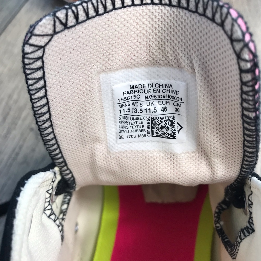 Converse Ctas Pro HI Black Pink Glow M AUTHENTIC - Picture 7 of 7